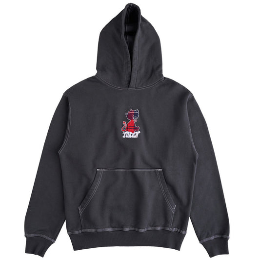 Token Plaid Devil Hoodie Off Black