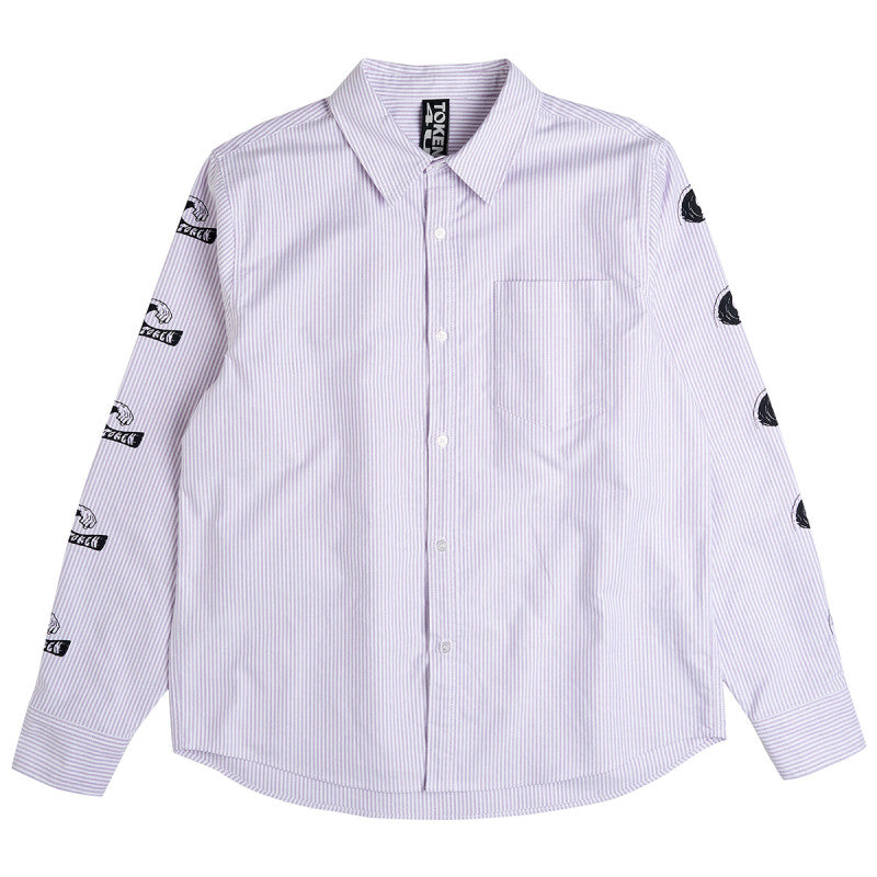 Token Tuff Stuff Shirt Purple/White 
Striped