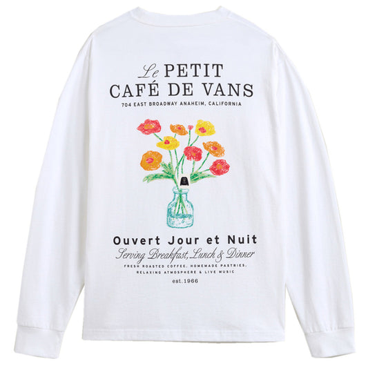 Vans Cafe Vans Longsleeve T-Shirt White