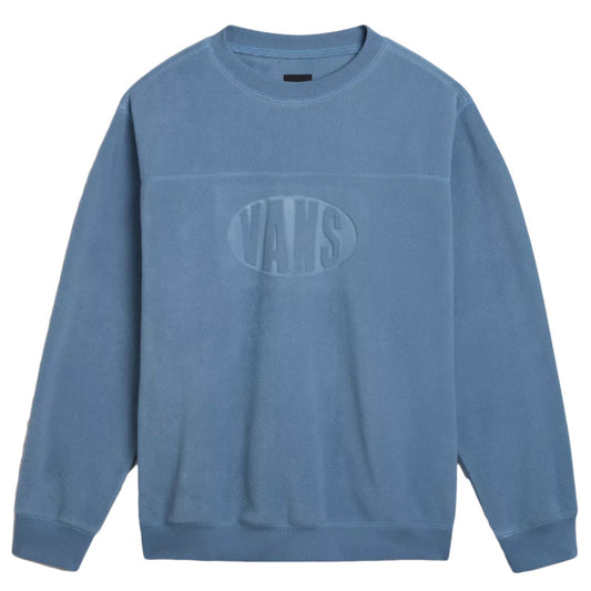 Vans Carlo Polar Fleece Loose Crewneck Sweater Bluestone