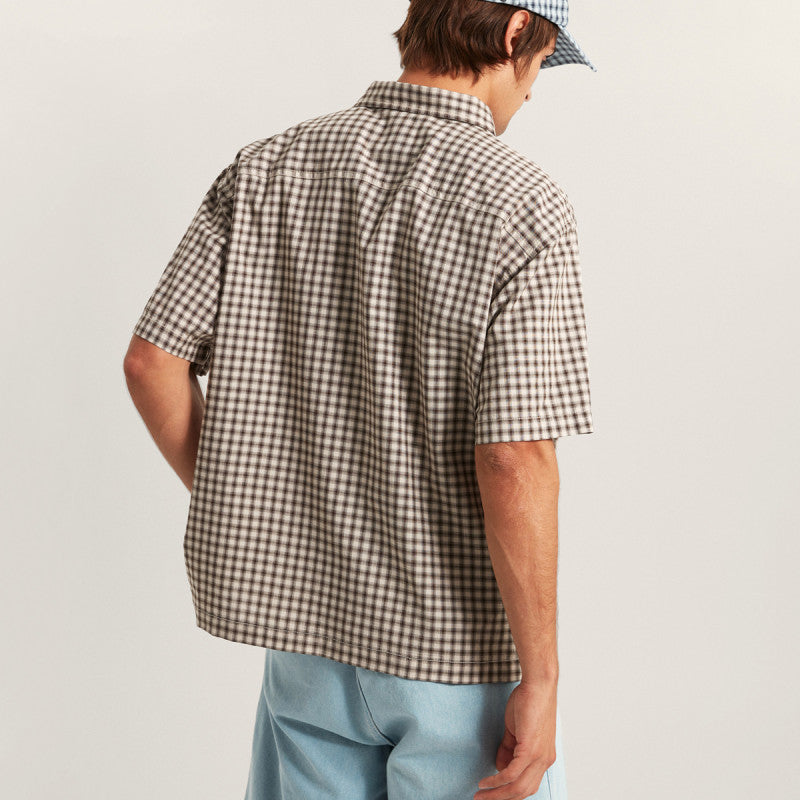 Vans Larkspur Mini Plaid Shirt Oatmeal/Demitasse