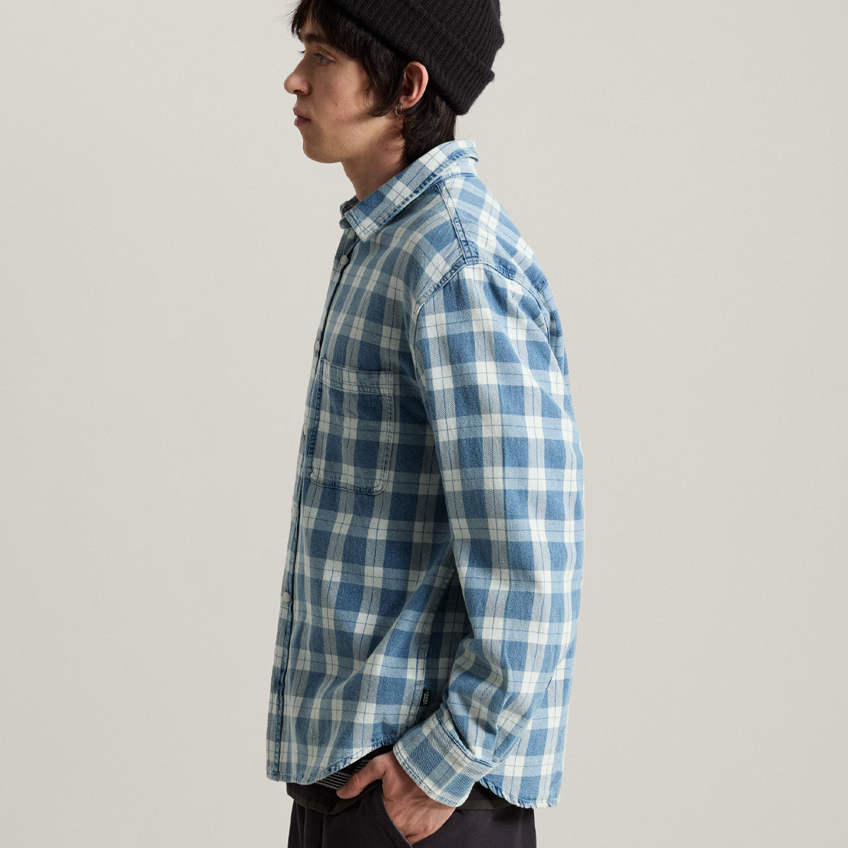 Vans Lawson Vintage Indigo Longsleeve Shirt Bleach Indigo