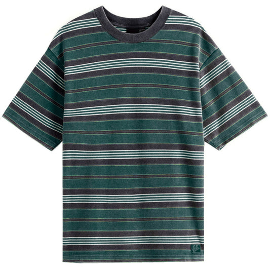 Vans Pique Stripe Knit T-Shirt Mystic Moss
