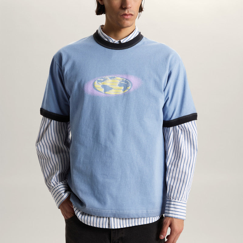 Vans Pixel Globe T-Shirt Glacial Slate