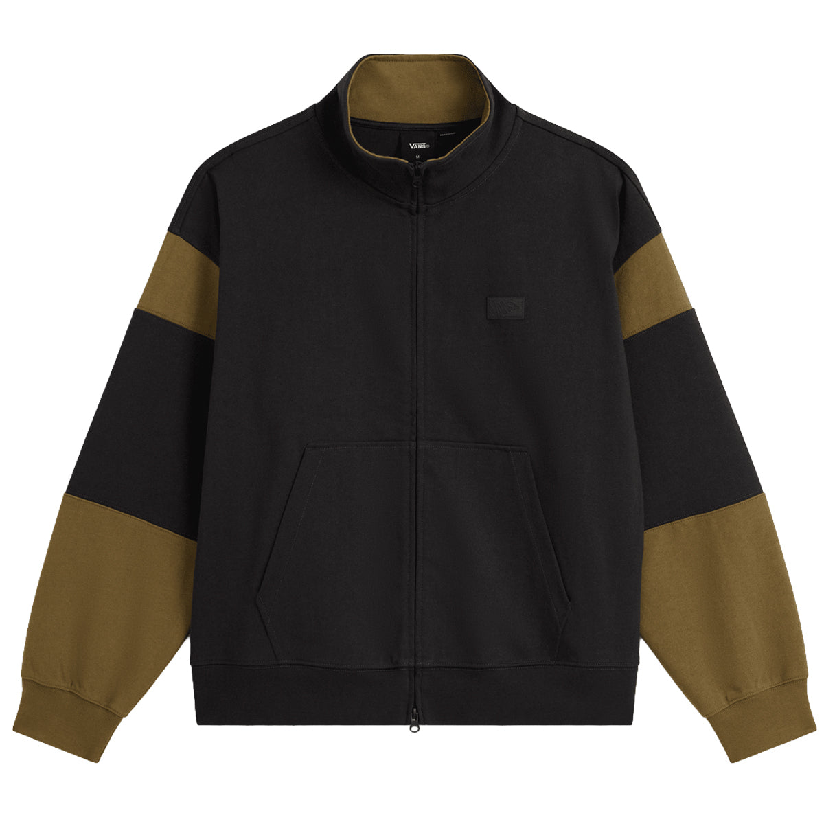 Vans Retro Sport Mock Neck Full Zip Sweater Faded Black