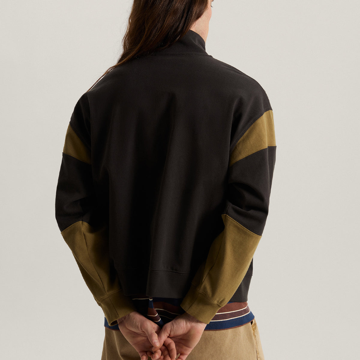 Vans Retro Sport Mock Neck Full Zip Sweater Faded Black