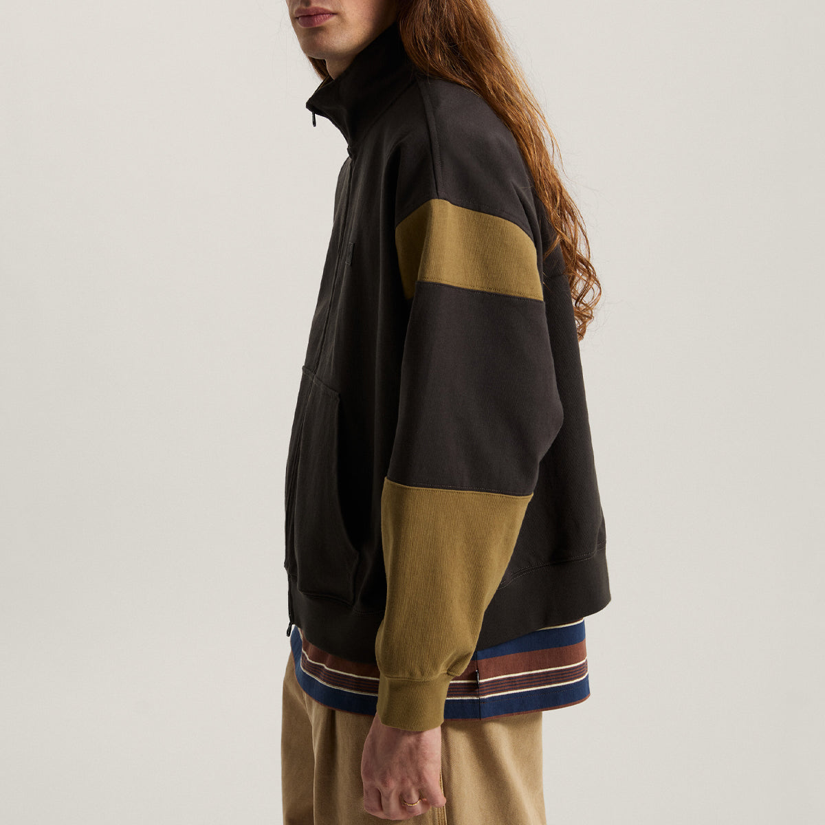 Vans Retro Sport Mock Neck Full Zip Sweater Faded Black