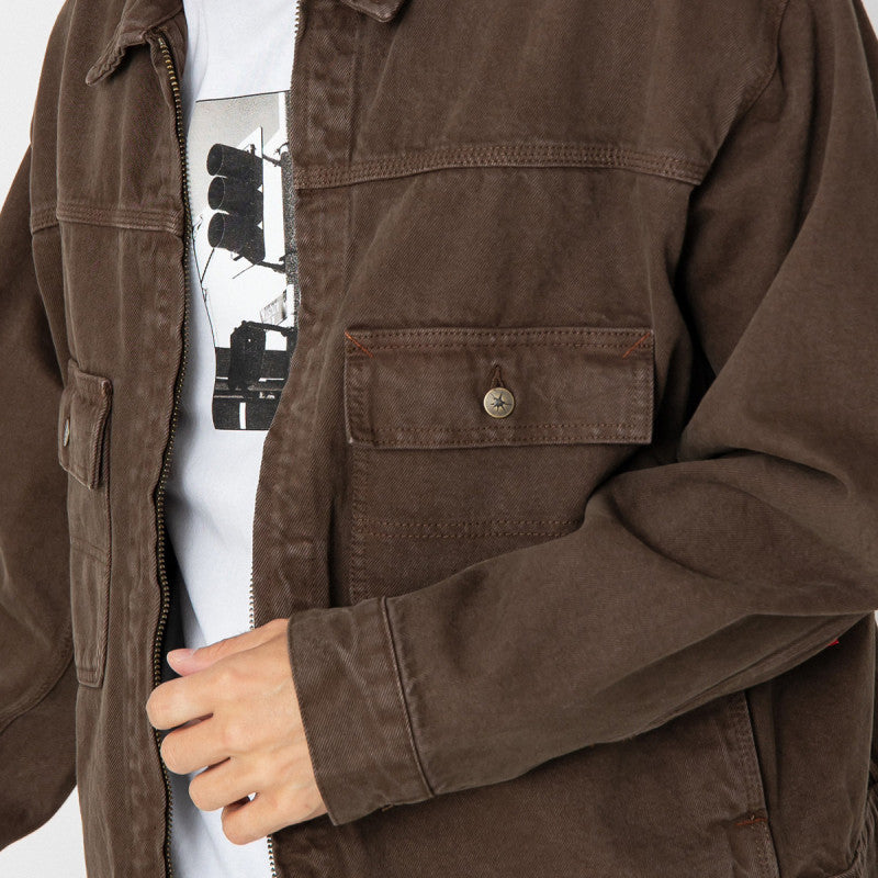 Vans Skate Garage Denim Jacket Coal Brown