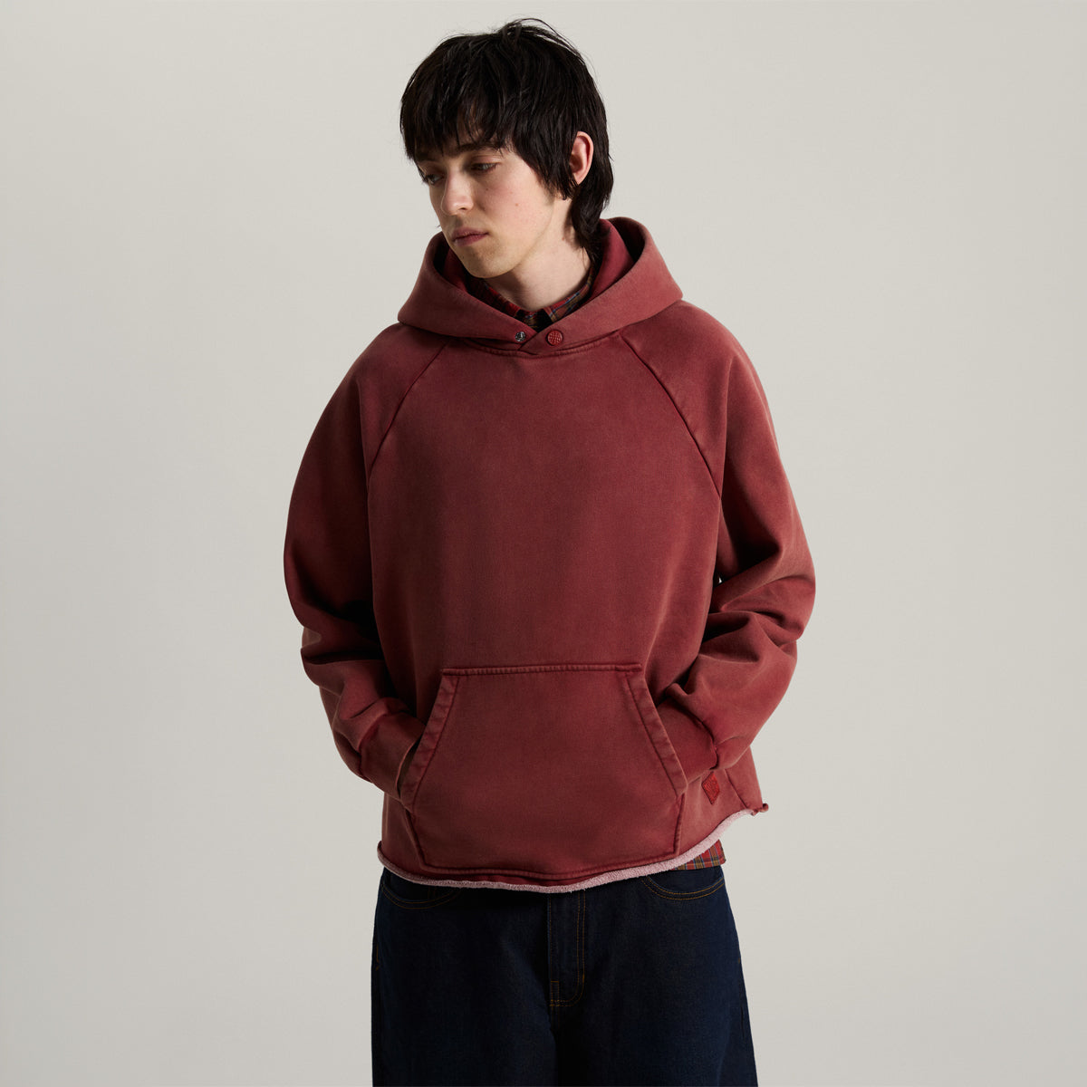 Vans Tilt Rolled Hem Hooded Sweater Poppy Ember
