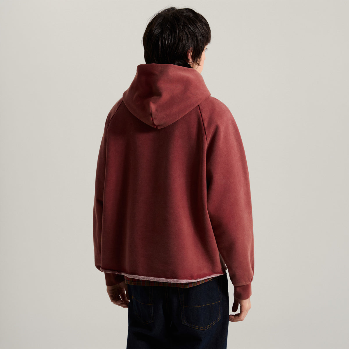 Vans Tilt Rolled Hem Hooded Sweater Poppy Ember