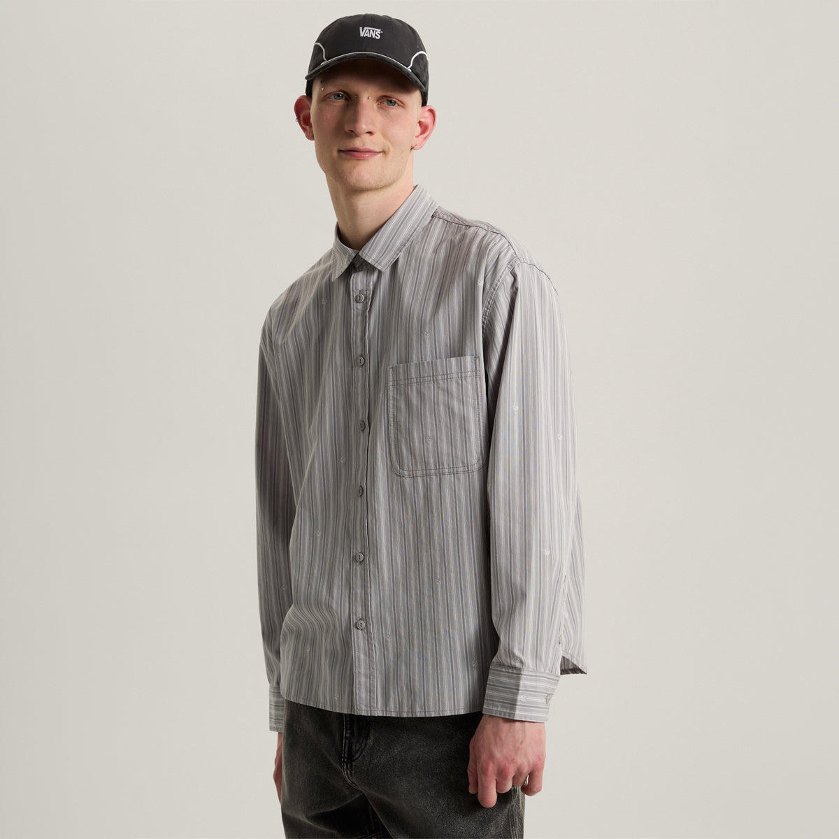 Vans X Rowan Stripe Longsleeve Shirt Light Grey