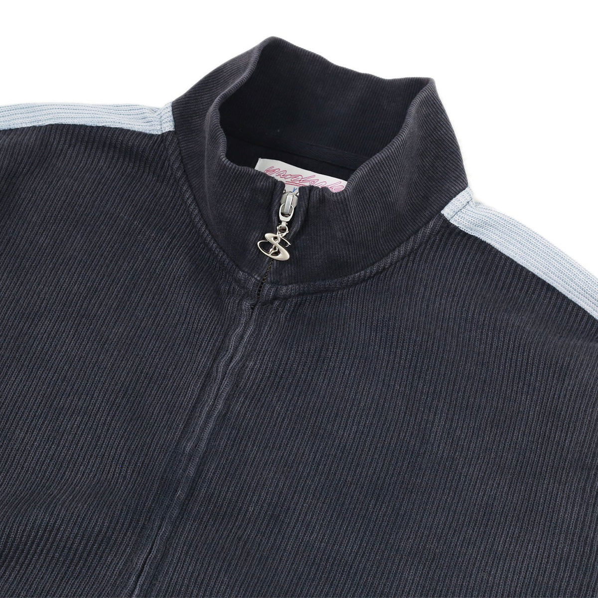 Yardsale Woven Phantasy Full-Zip Sweater Navy