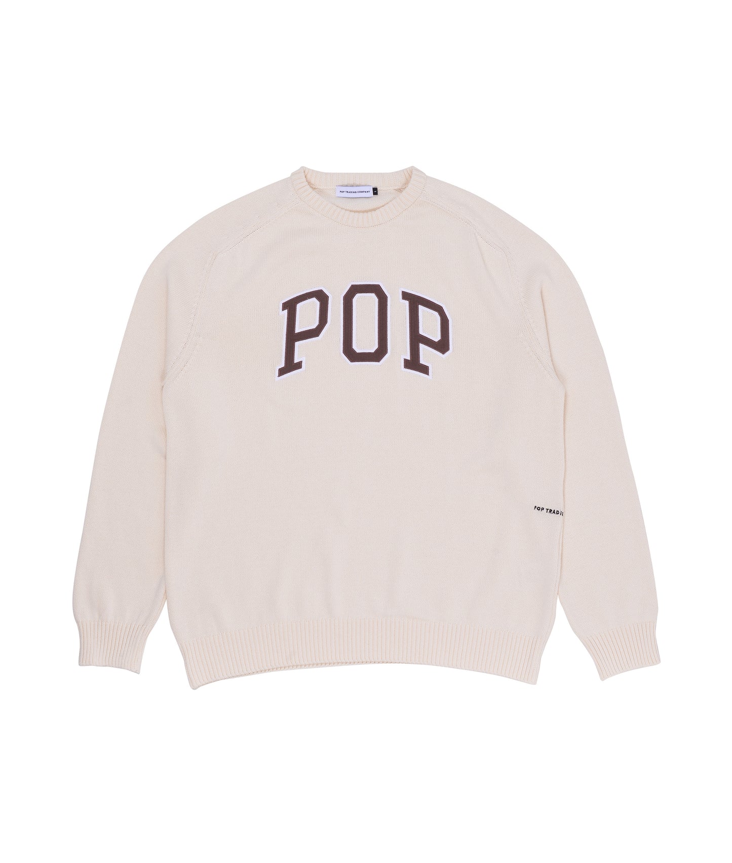 POP Arch Knitted Crewneck Sweater Offwhite