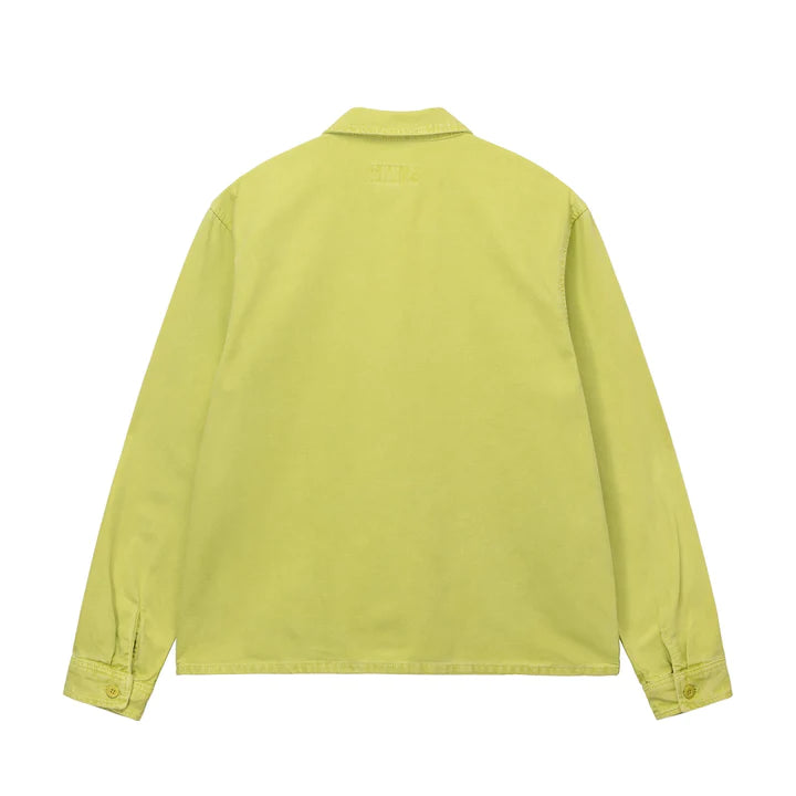 Stüssy Washed Canvas Zip Shirt Lime