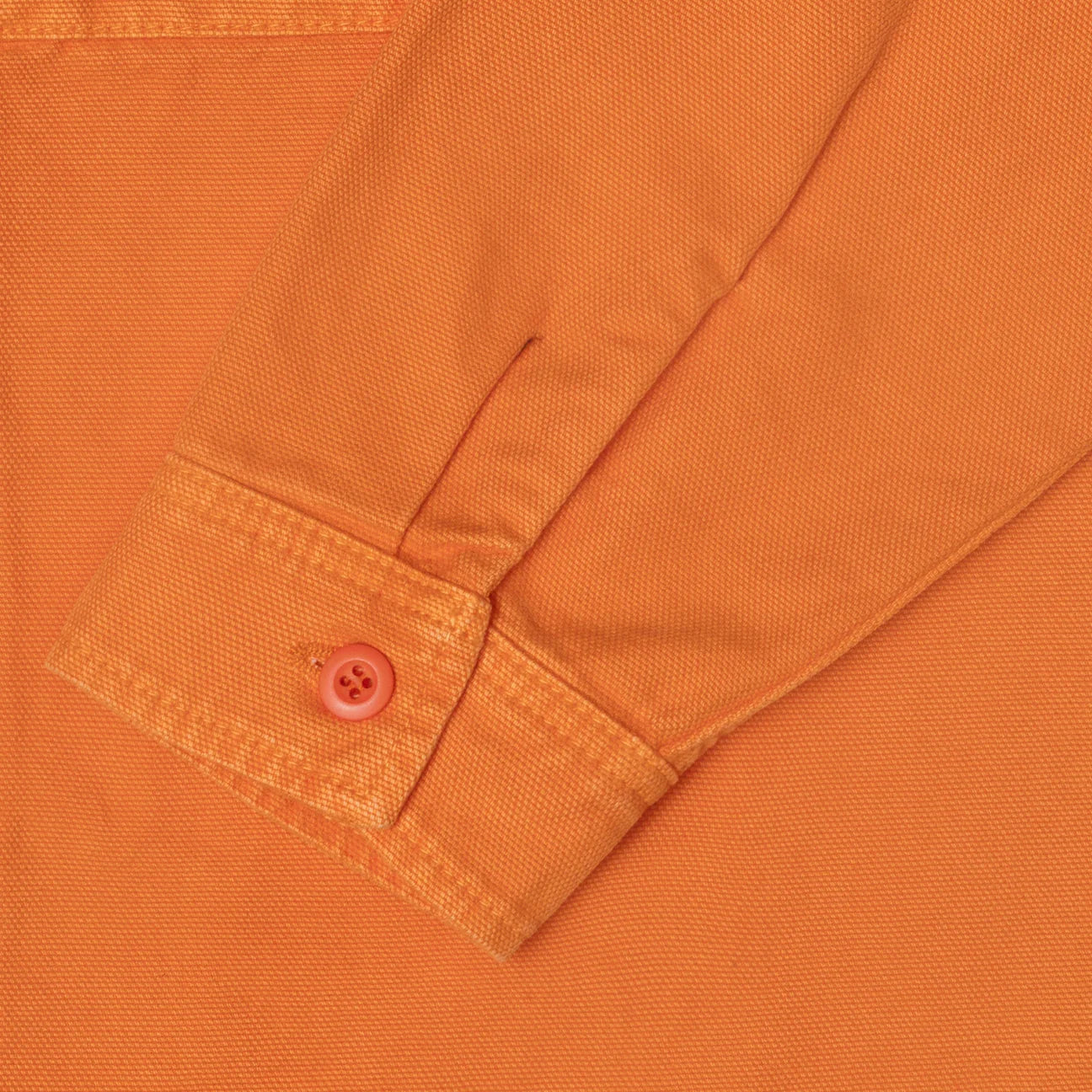 Stüssy Washed Canvas Zip Shirt Orange