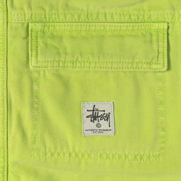 Stüssy Washed Canvas Shop Jacket Lime