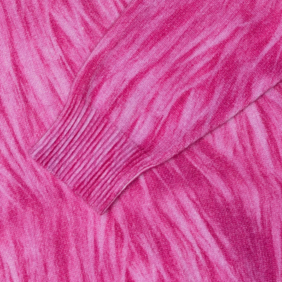 Stüssy Printed Fur Crewneck Sweater Pink
