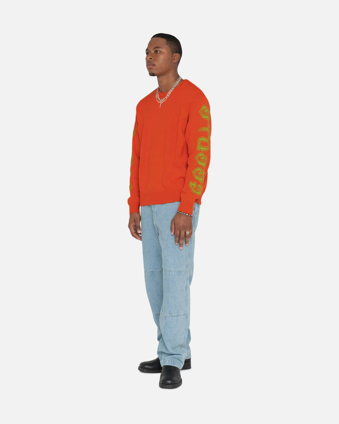 Stussy clearance orange sweater