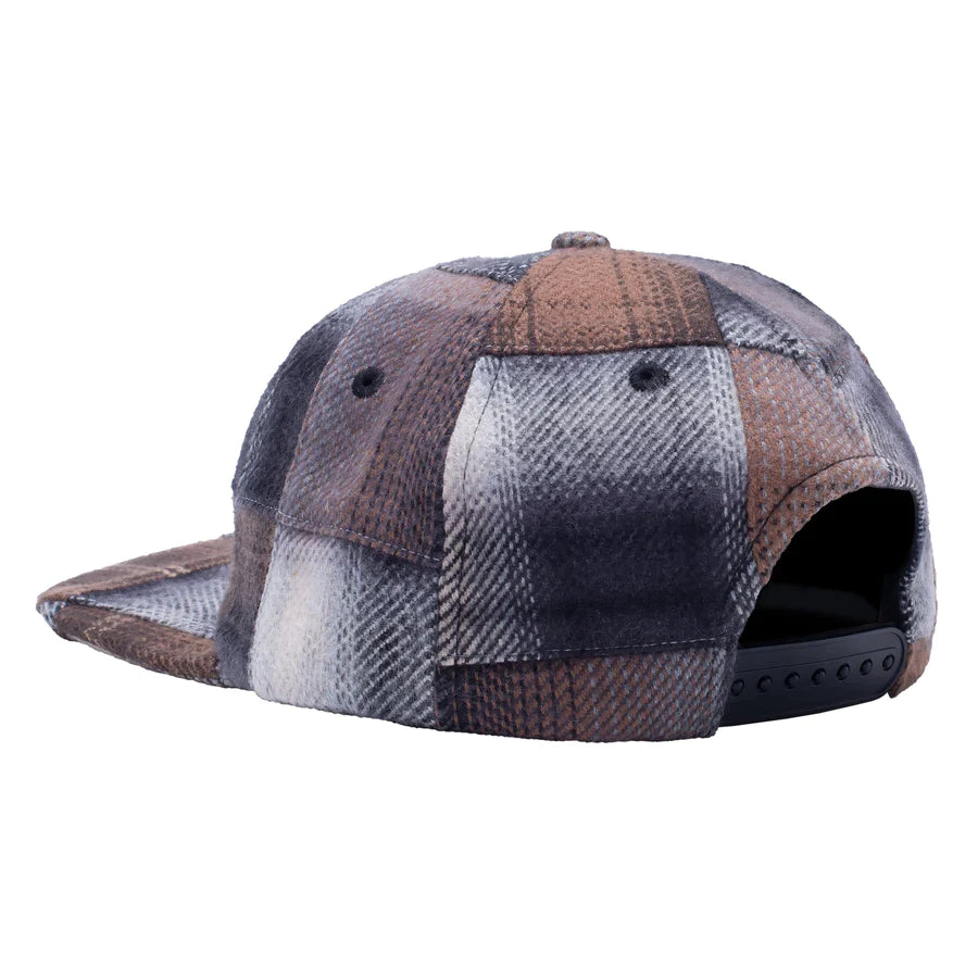 Fucking Awesome Patchwork Plaid Hat Brown