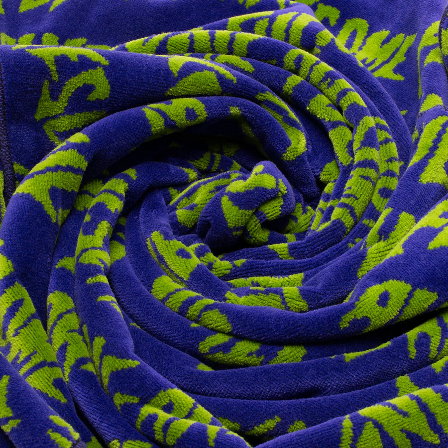 Fucking Awesome Stamp Towel Purple/Lime Green