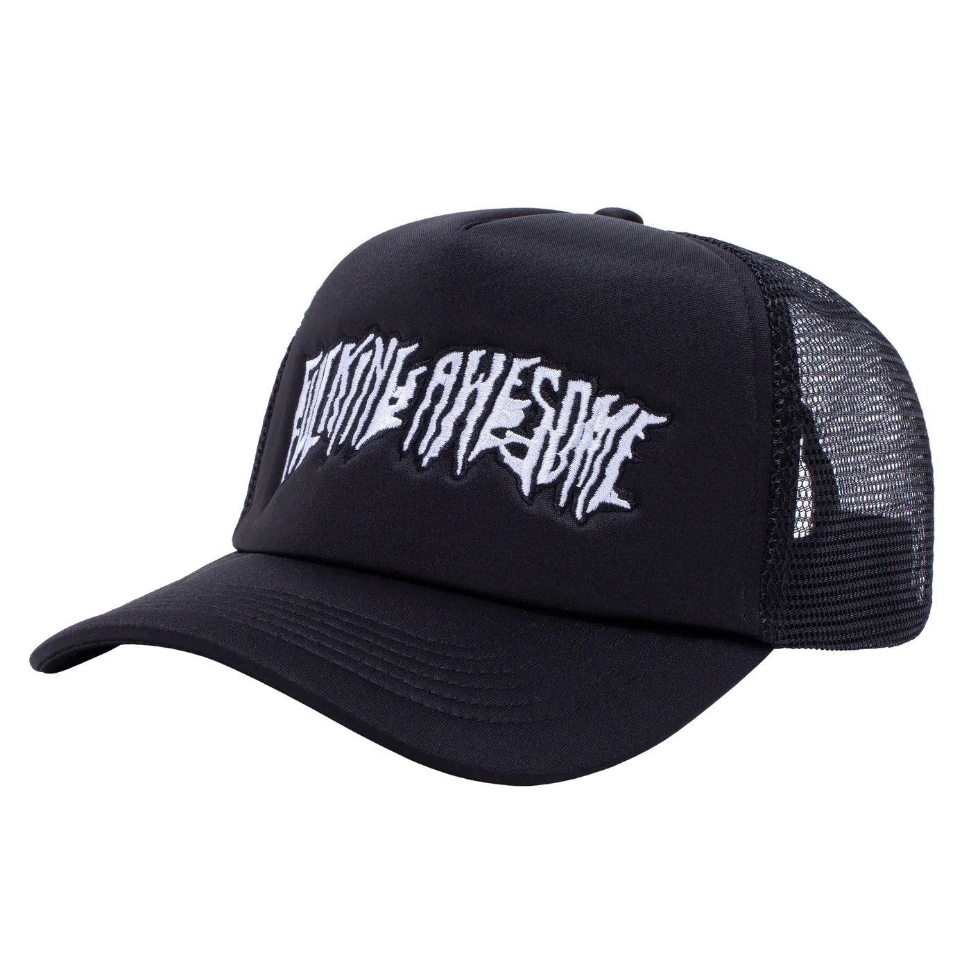 Fucking Awesome Streched Stamp Snapback Cap Black