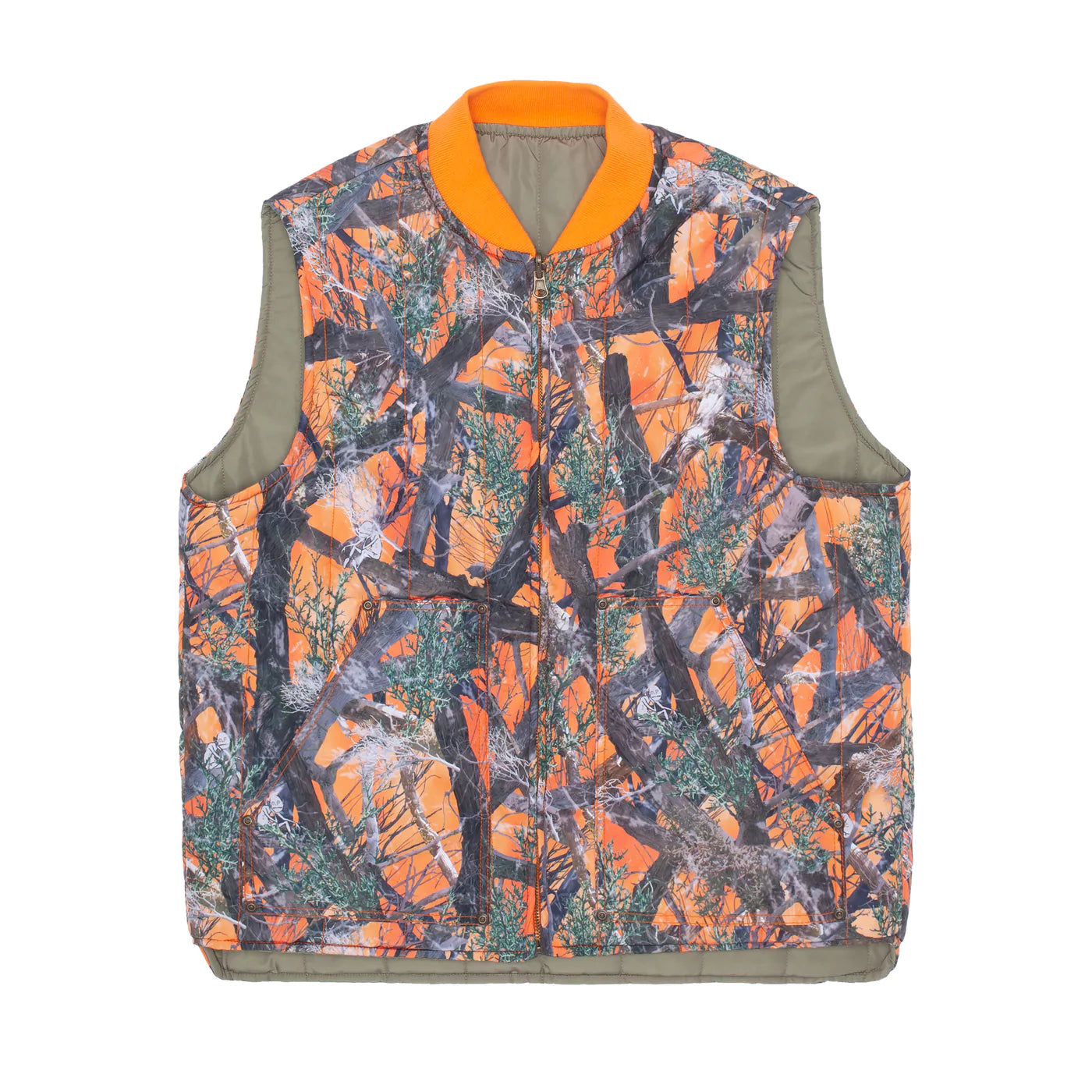 Fucking Awesome Quilted Reversible Camo Vest Reversible