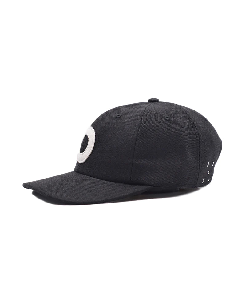 POP O 6 Panel Hat Black/White