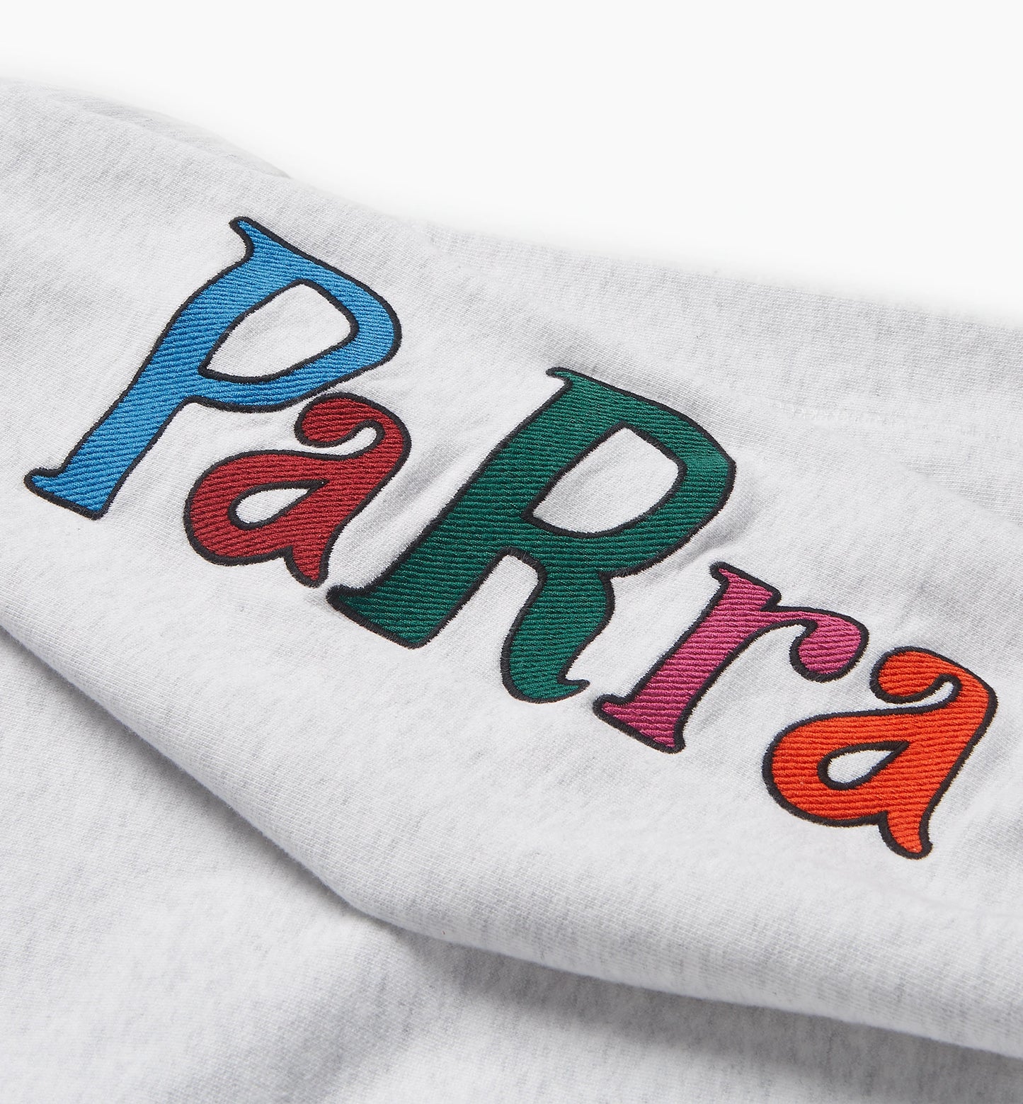 By Parra Serif Logo Crewneck Sweater Ash Grey