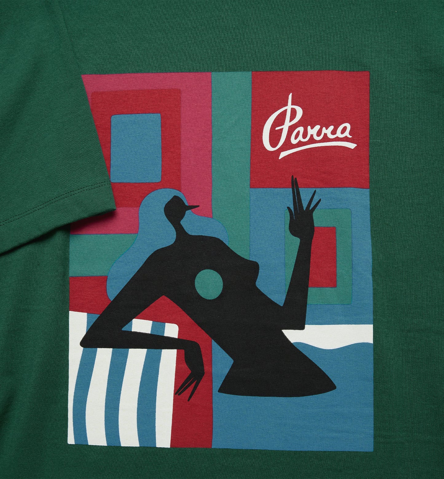 By Parra Hot Springs T-Shirt Pine Green