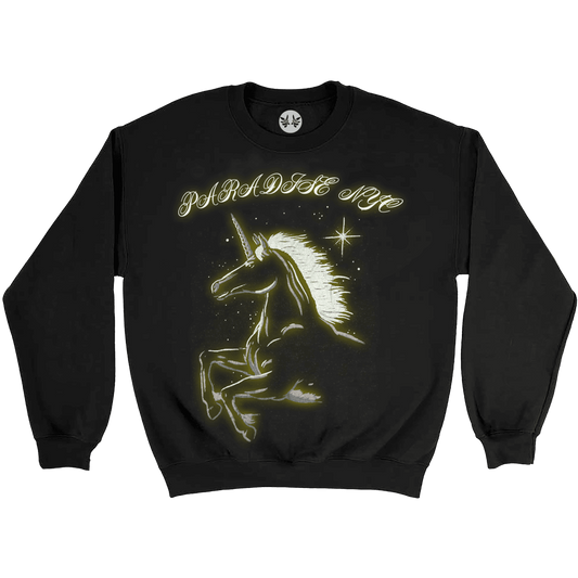 Paradise NYC Unicorn Crewneck Sweater Black