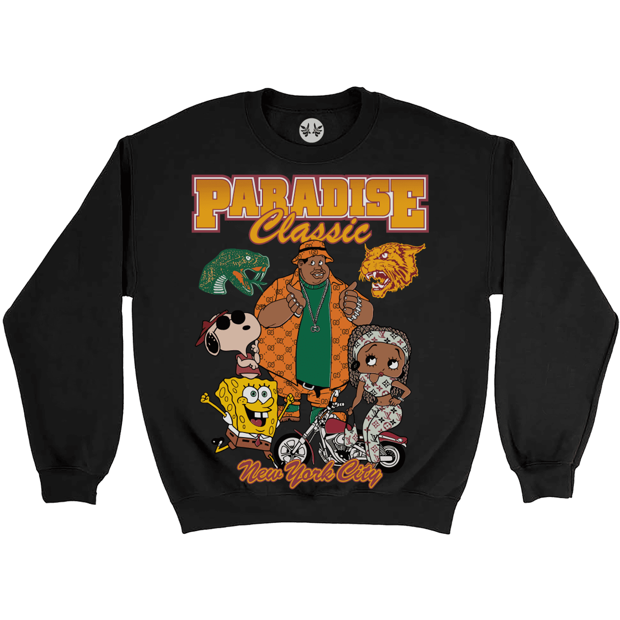 Paradise NYC Classic Crewneck Sweater Black