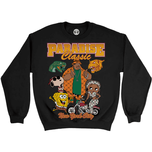 Paradise NYC Classic Crewneck Sweater Black