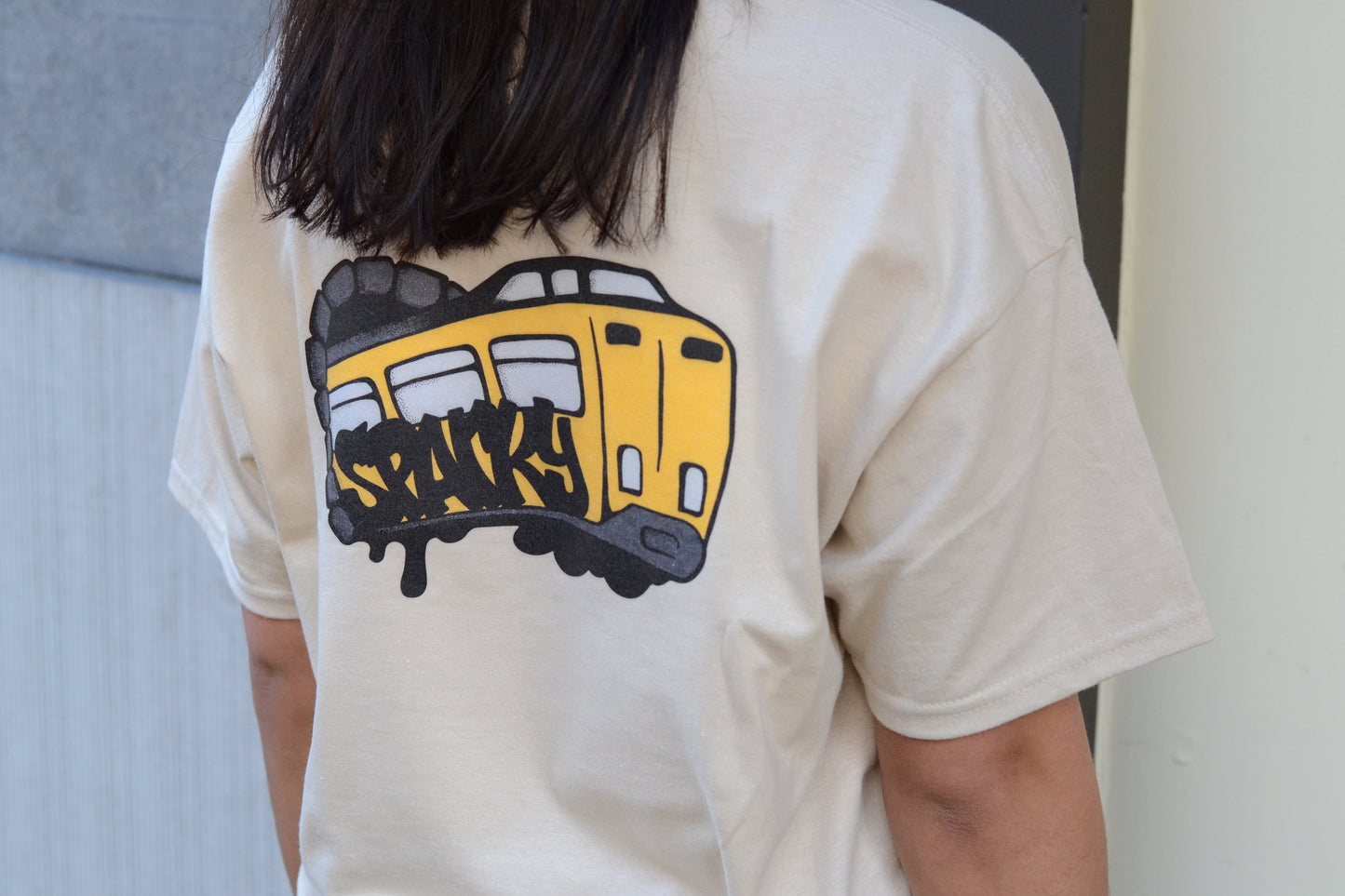Sparky X Same Train Logo T-Shirt Sand