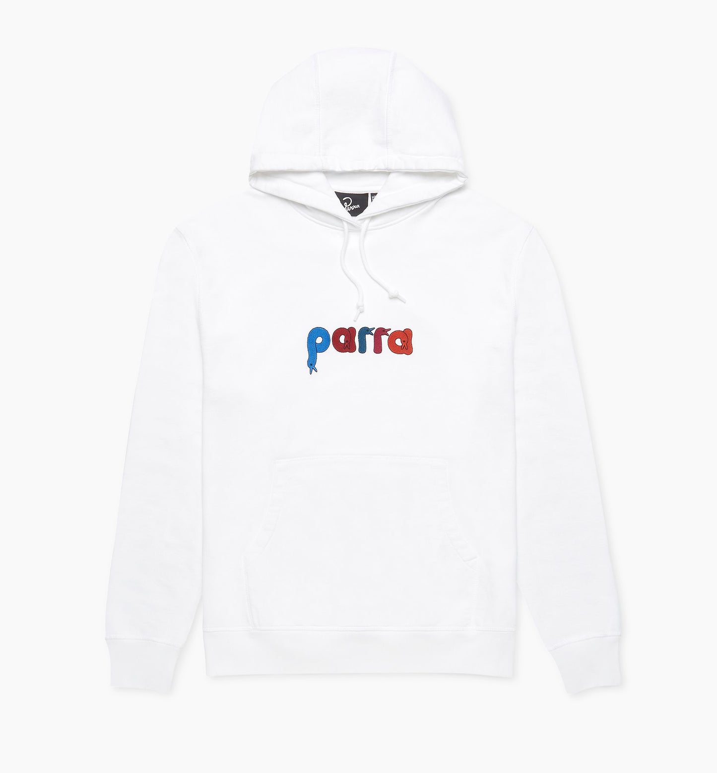 By Parra Bird Face Font Hoodie White