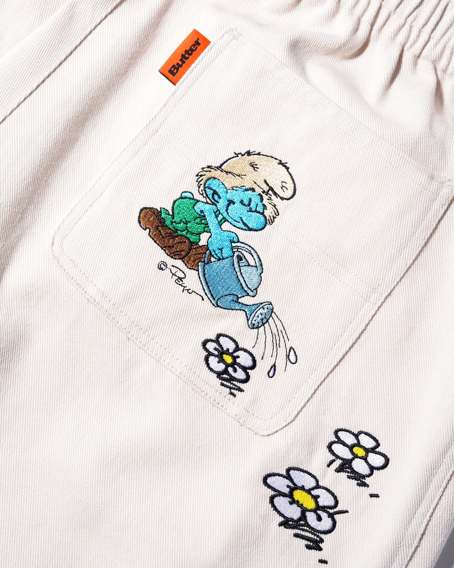 Butter Goods x The Smurfs™ Forage Wide Leg Pants Natural