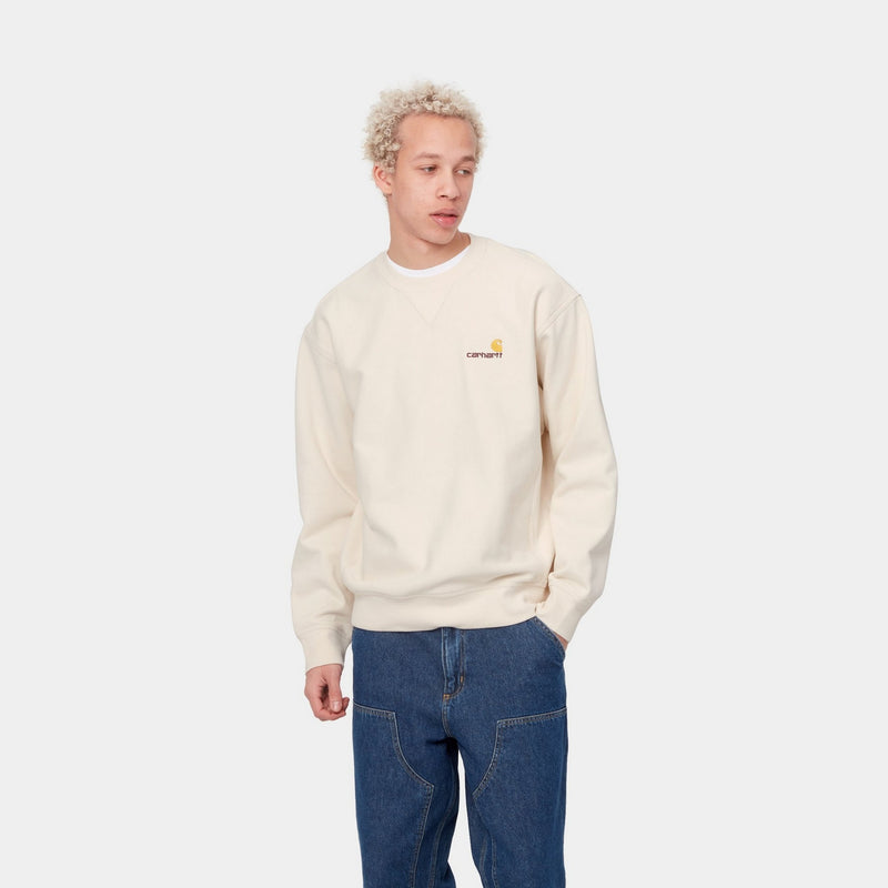 Carhartt WIP American Script Crewneck Sweater Natural