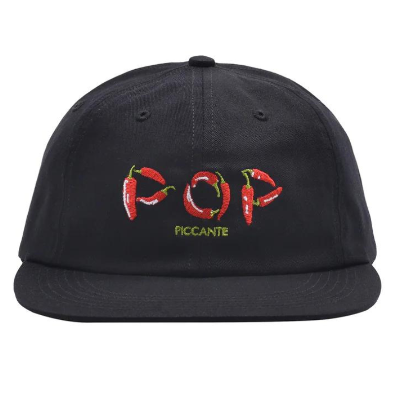 POP Piccante Sixpanel Hat Black