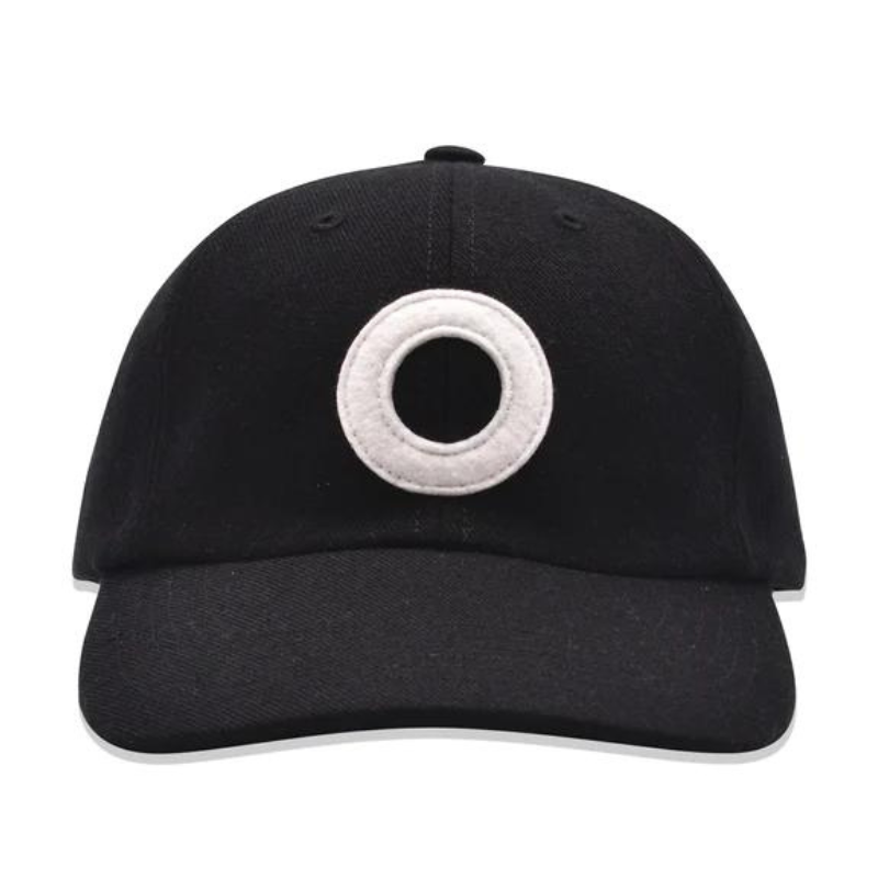 POP O 6 Panel Hat Black/White