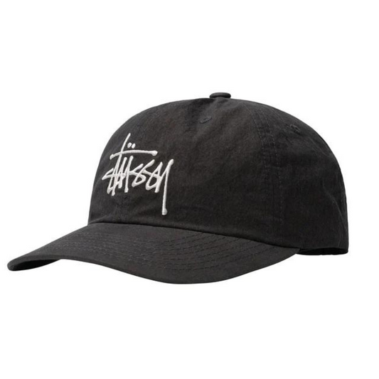 Stüssy Bio Washed Big Logo Low Pro Cap Black