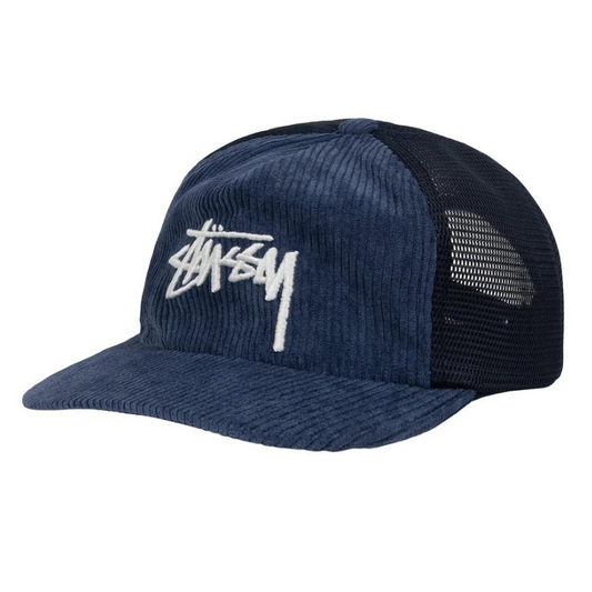 Stüssy Corduroy Trucker Cap Navy