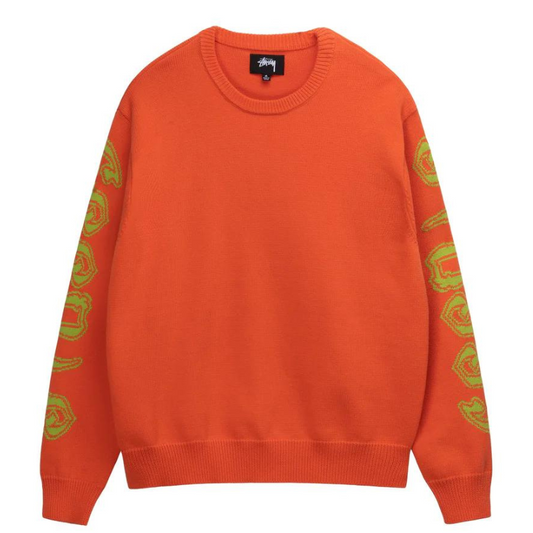 Stüssy Sleeve Logo Sweater Orange