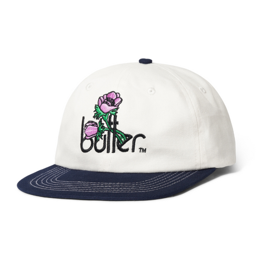 Butter Goods Windflowers 6 Panel Cap White/Navy