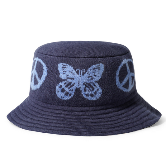 Butter Goods Tour Knit Bucket Hat Navy