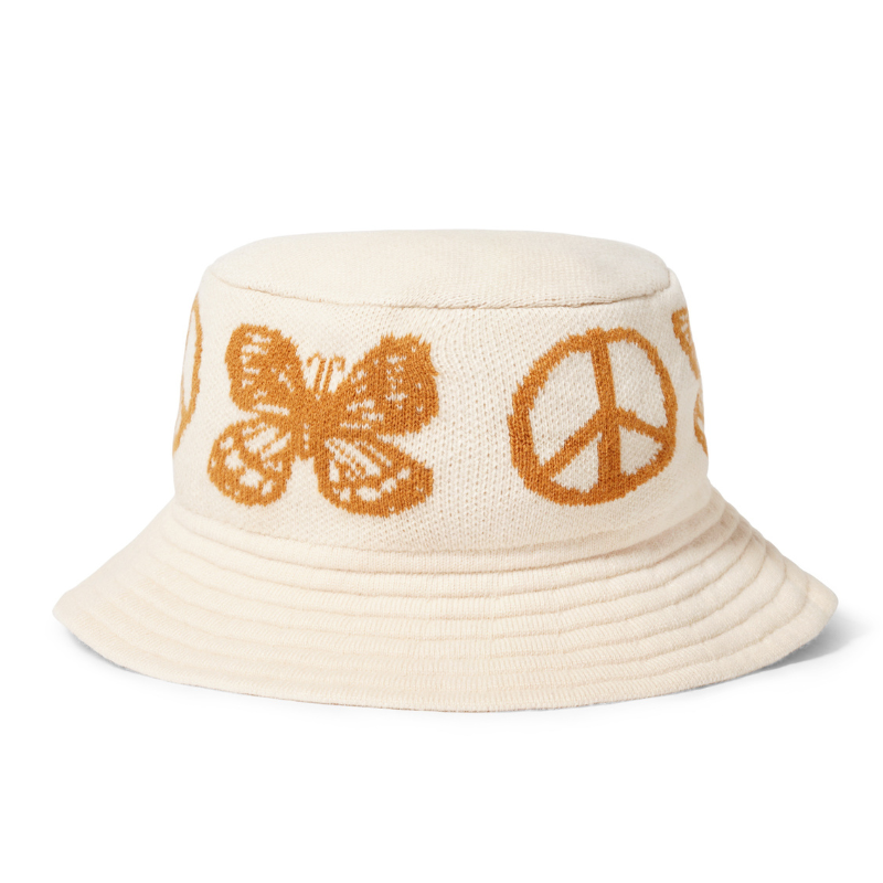 Butter Goods Tour Knit Bucket Hat Cream