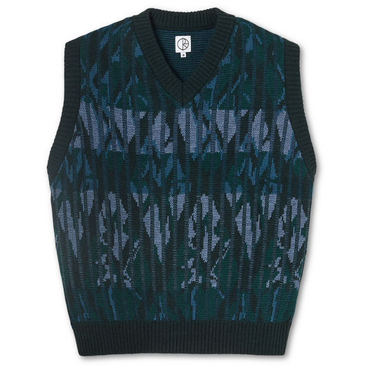 Polar Paul Knit Vest Dark Green
