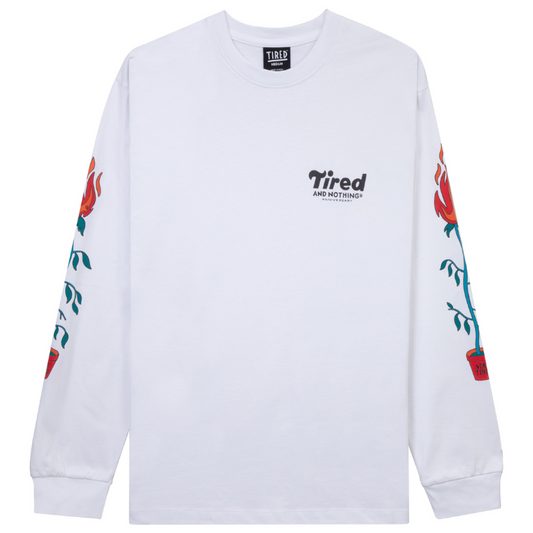 Tired Nothingth Longsleeve T-Shirt White