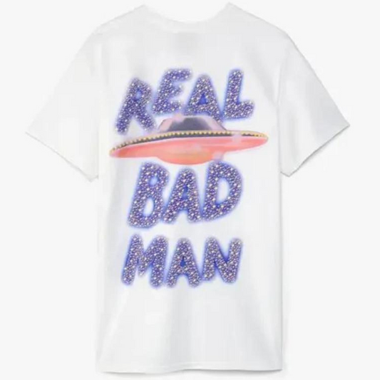 Real Bad Man Saucer Cult T-Shirt White