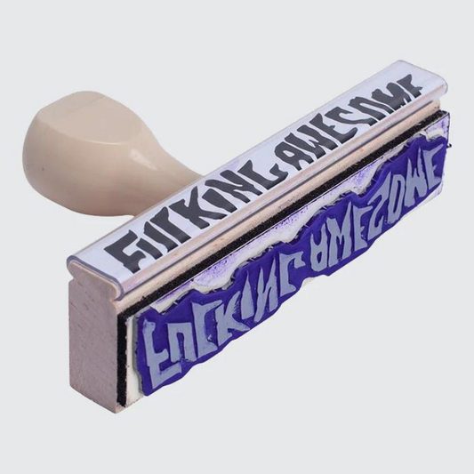 Fucking Awesome Fucking Awesome Stamp Wood Hand Mount Stamp