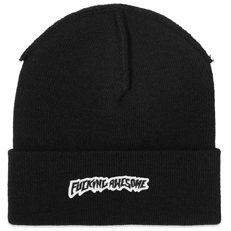 Fucking Awesome Little Stamp Cuff Beanie Black