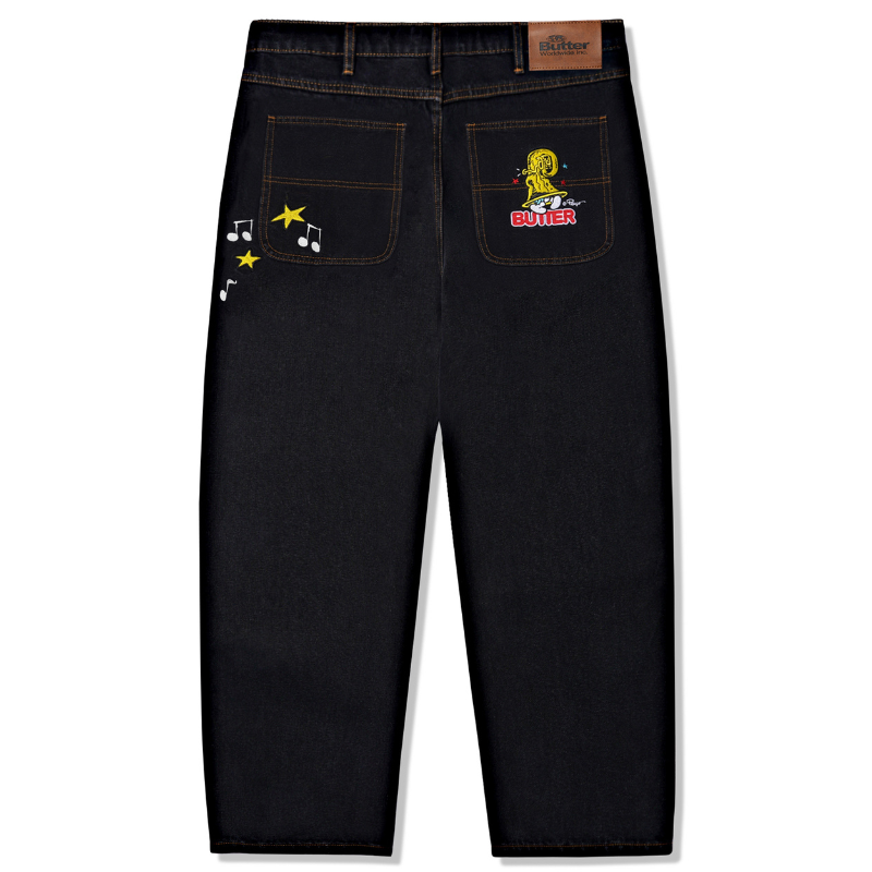 Butter Goods x The Smurfs™ Harmony Denim Pants Washed Black